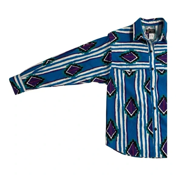 Vintage Ruddock Bros Western Roper Rodeo Button Down Colourful Long Sleeve Small - Picture 9 of 16